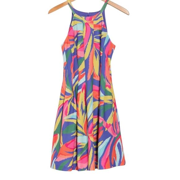 Vince Camuto Sleeveless Fit And Flare Dress Colorful Size 10 - Picture 4 of 8